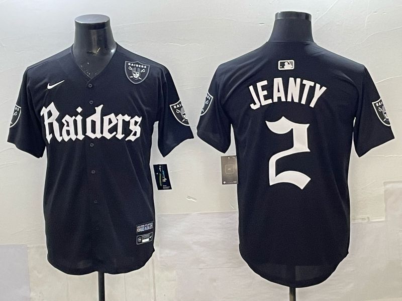 Men 2025 Oakland Raiders #2 Jeanty Black 6th generation Joint Name Nike Limited NFL Jersey style 010->oakland raiders->NFL Jersey